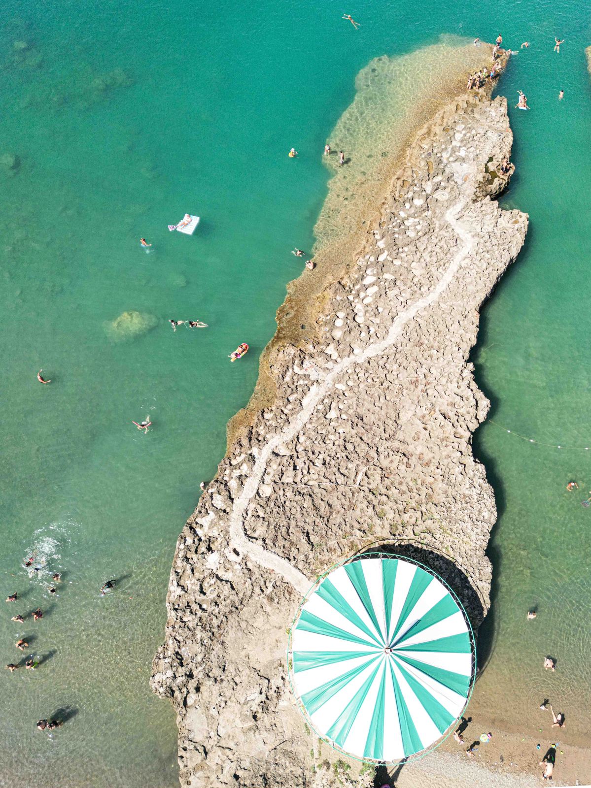 Aerial photograph of Bagno La Caletta, Castiglioncello (LI), Toscana — Flesh Sand by Raffaele Ferrari