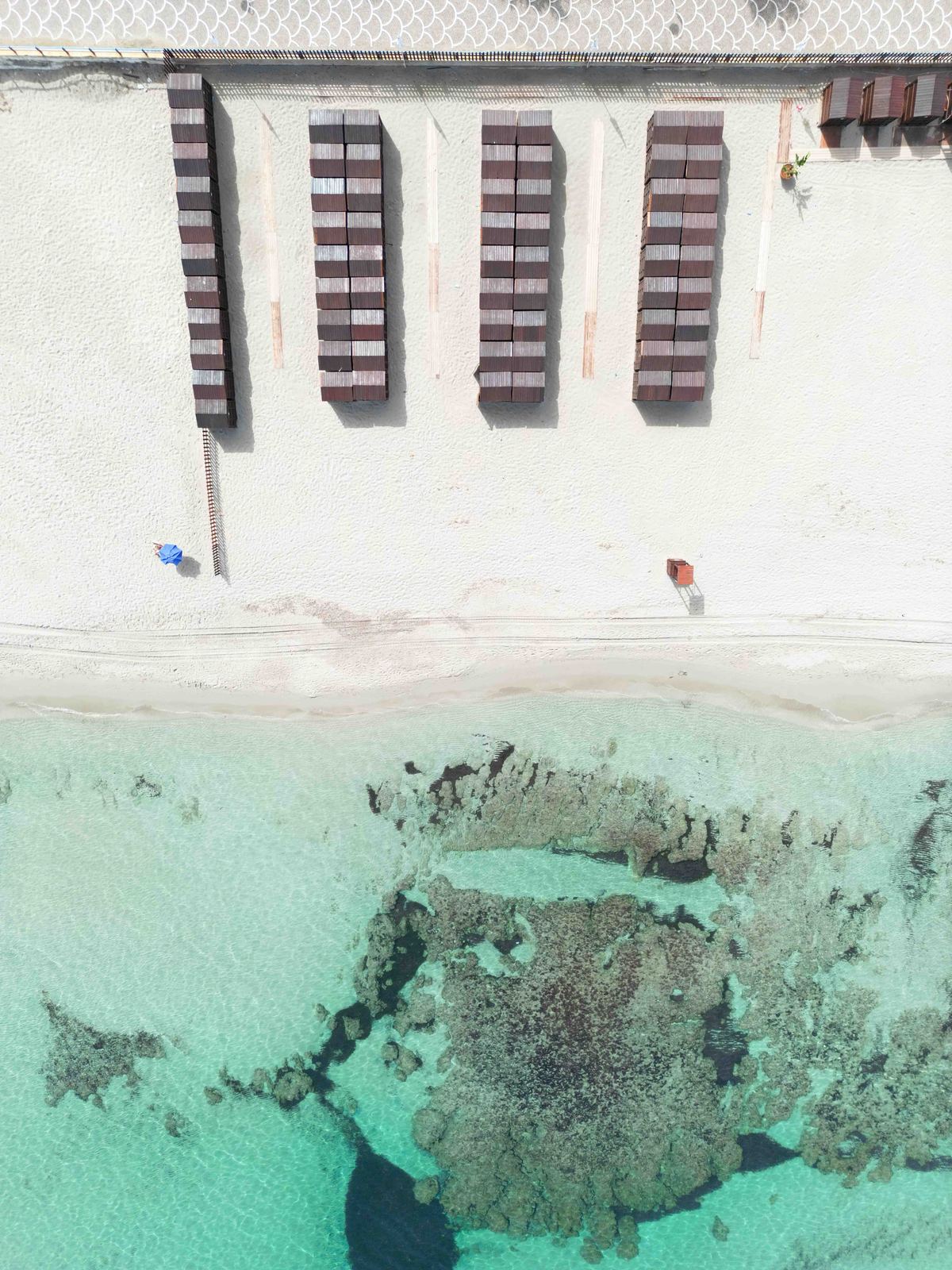 Aerial photograph of Isola delle Femmine, Isola delle Femmine (PA), Sicilia — Flesh Sand by Raffaele Ferrari