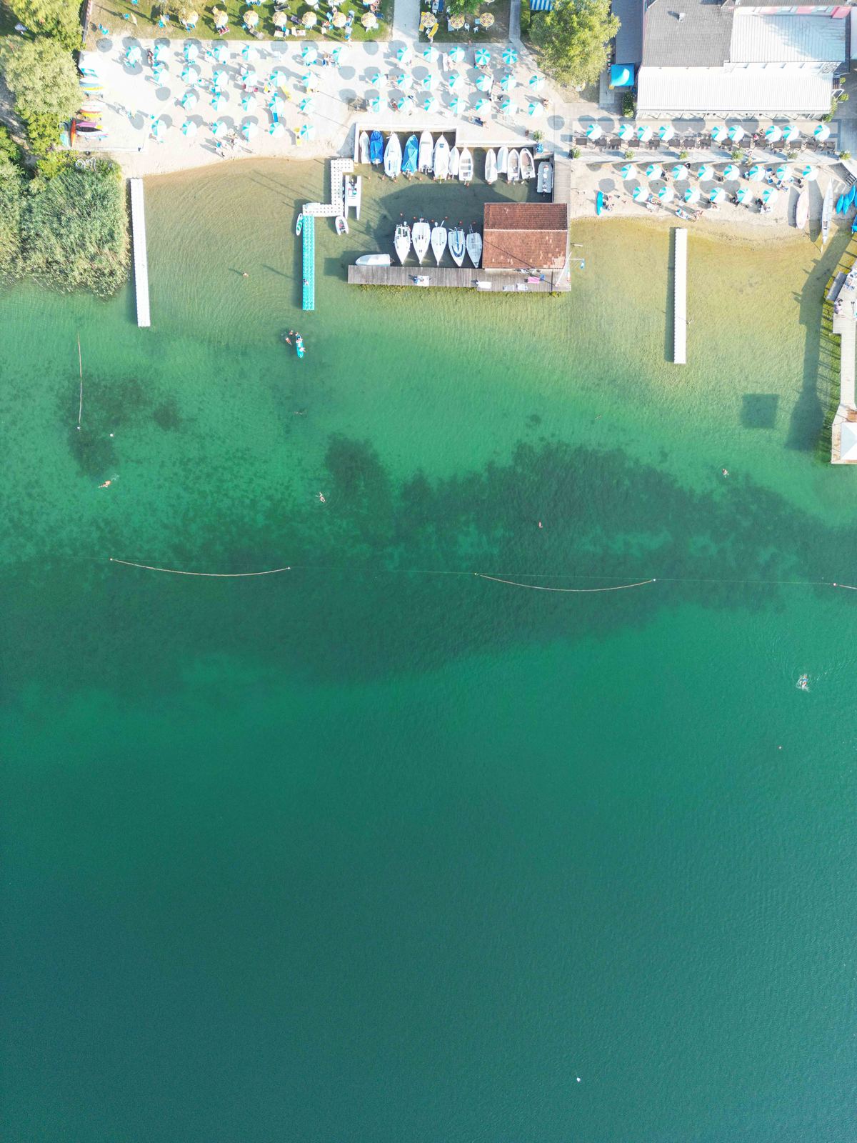 Aerial photograph of Lago di Caldonazzo, Caldonazzo (TN), Trentino Alto Adige — Flesh Sand by Raffaele Ferrari