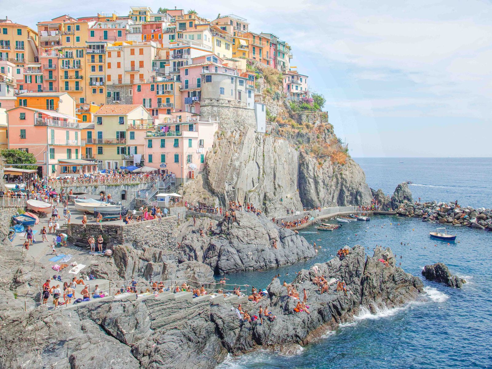 Aerial photograph of Manarola Panorama, Manarola (SP), Liguria — Flesh Sand by Raffaele Ferrari