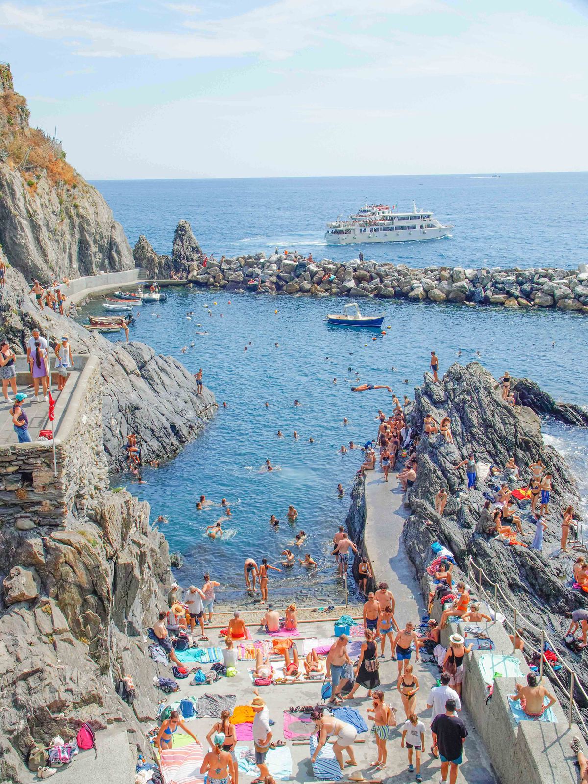 Aerial photograph of Manarola Scogliera, Manarola (SP), Liguria — Flesh Sand by Raffaele Ferrari