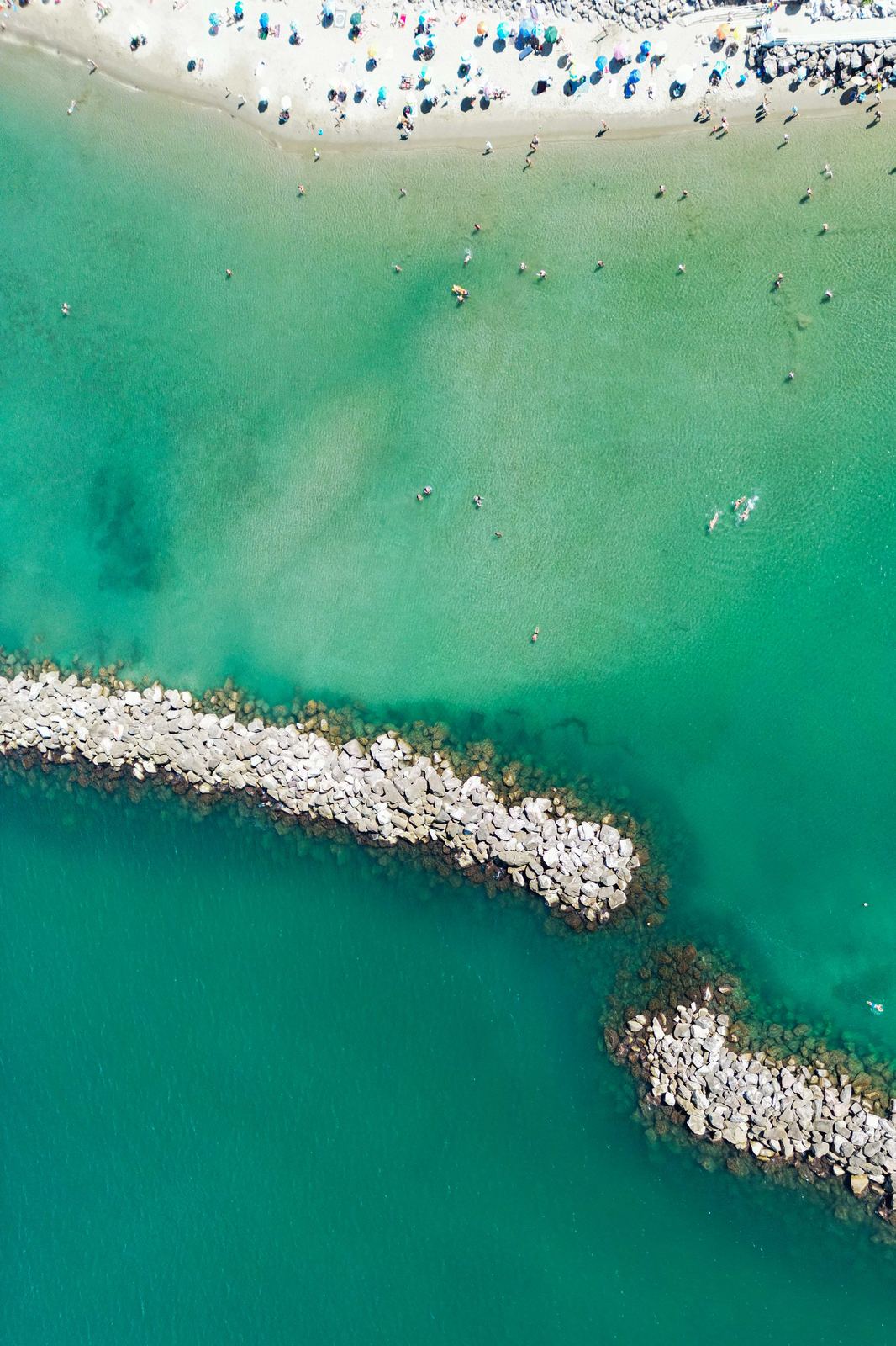 Aerial photograph of Marina di Pisa — Spiaggia Libera, Pisa, Toscana — Flesh Sand by Raffaele Ferrari