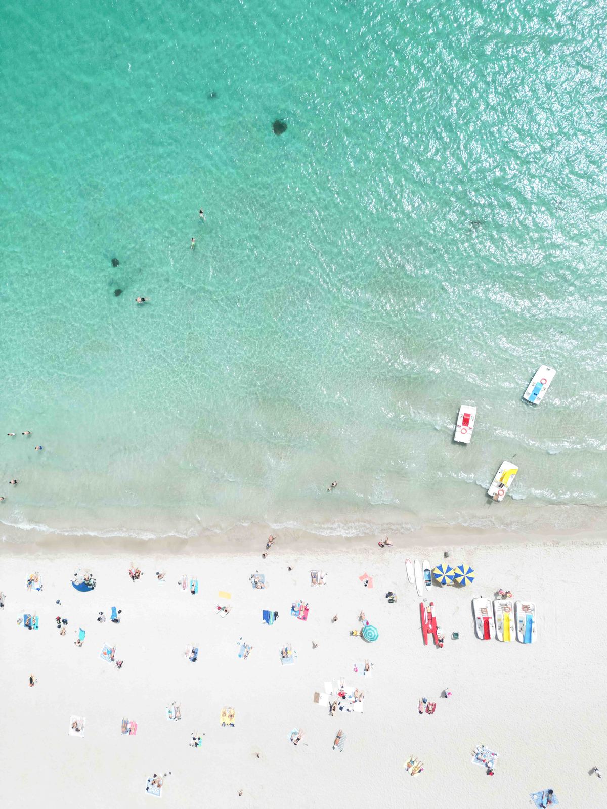 Aerial photograph of Mondello Free Beach, Mondello, Palermo (PA), Sicilia — Flesh Sand by Raffaele Ferrari