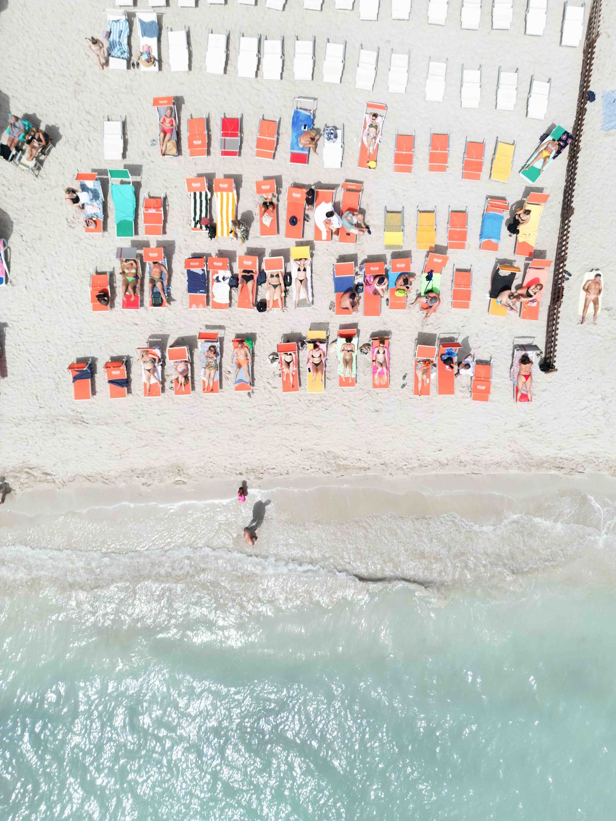 Aerial photograph of Mondello - L'Ombelico del Mondo, Mondello, Palermo (PA), Sicilia — Flesh Sand by Raffaele Ferrari