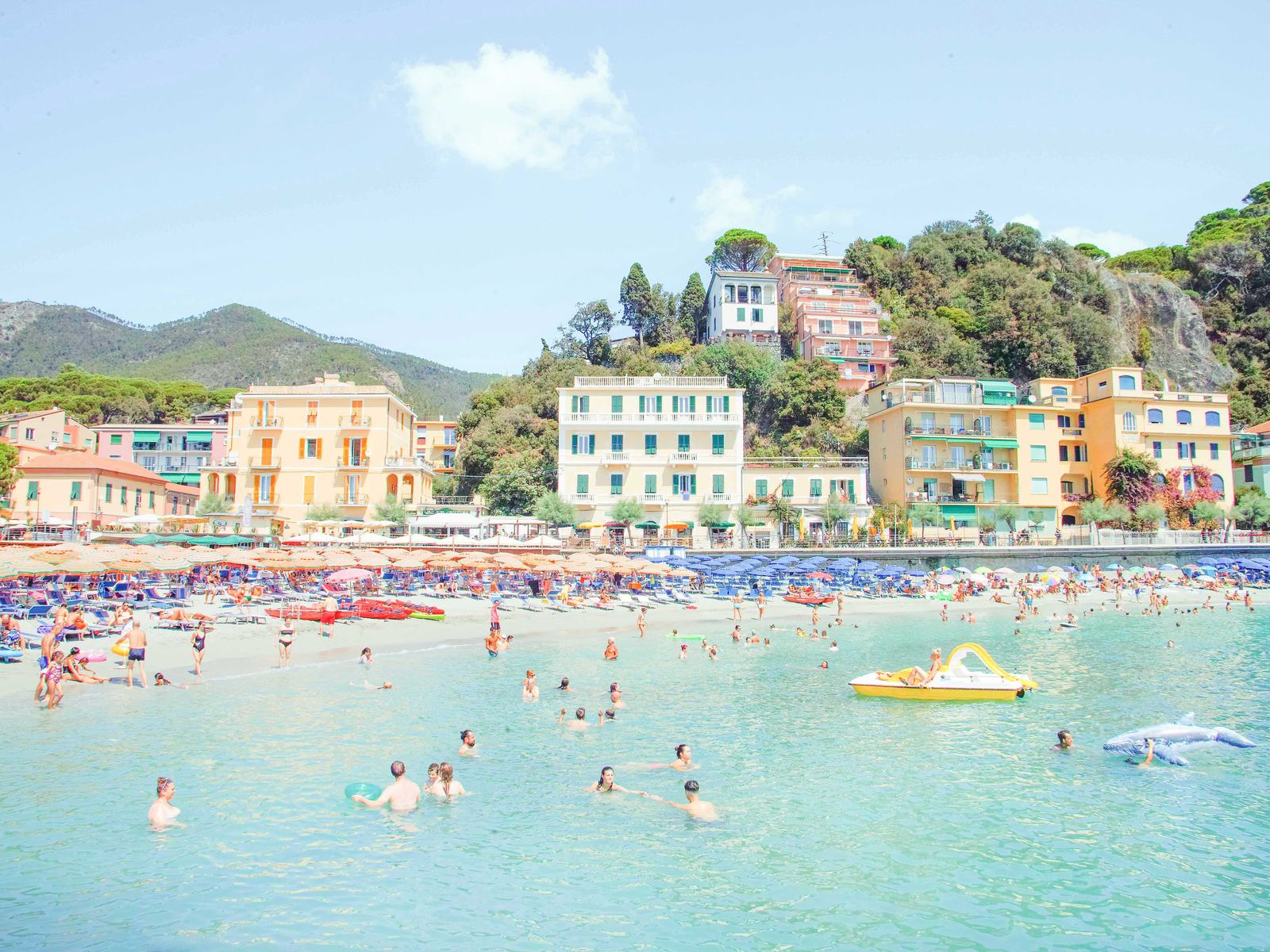 Aerial photograph of Monterosso Panorama, Monterosso al Mare (SP), Liguria — Flesh Sand by Raffaele Ferrari