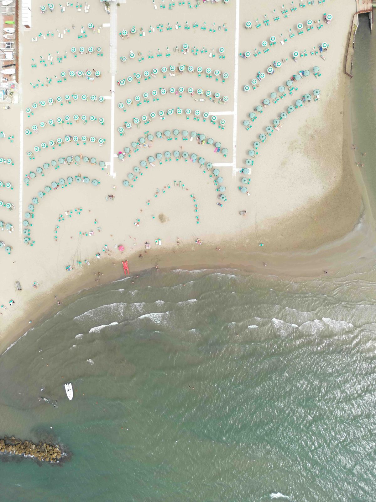 Aerial photograph of Nettuno, Lazio — Flesh Sand by Raffaele Ferrari