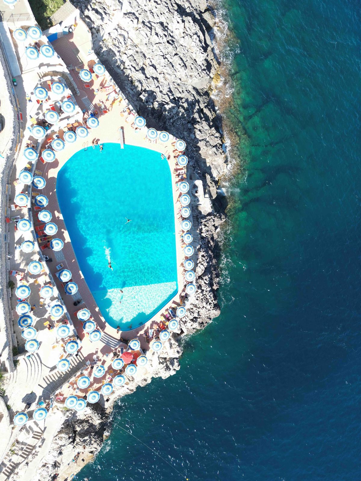 Aerial photograph of Piscina Zinzilusa, Castro (LE), Puglia — Flesh Sand by Raffaele Ferrari