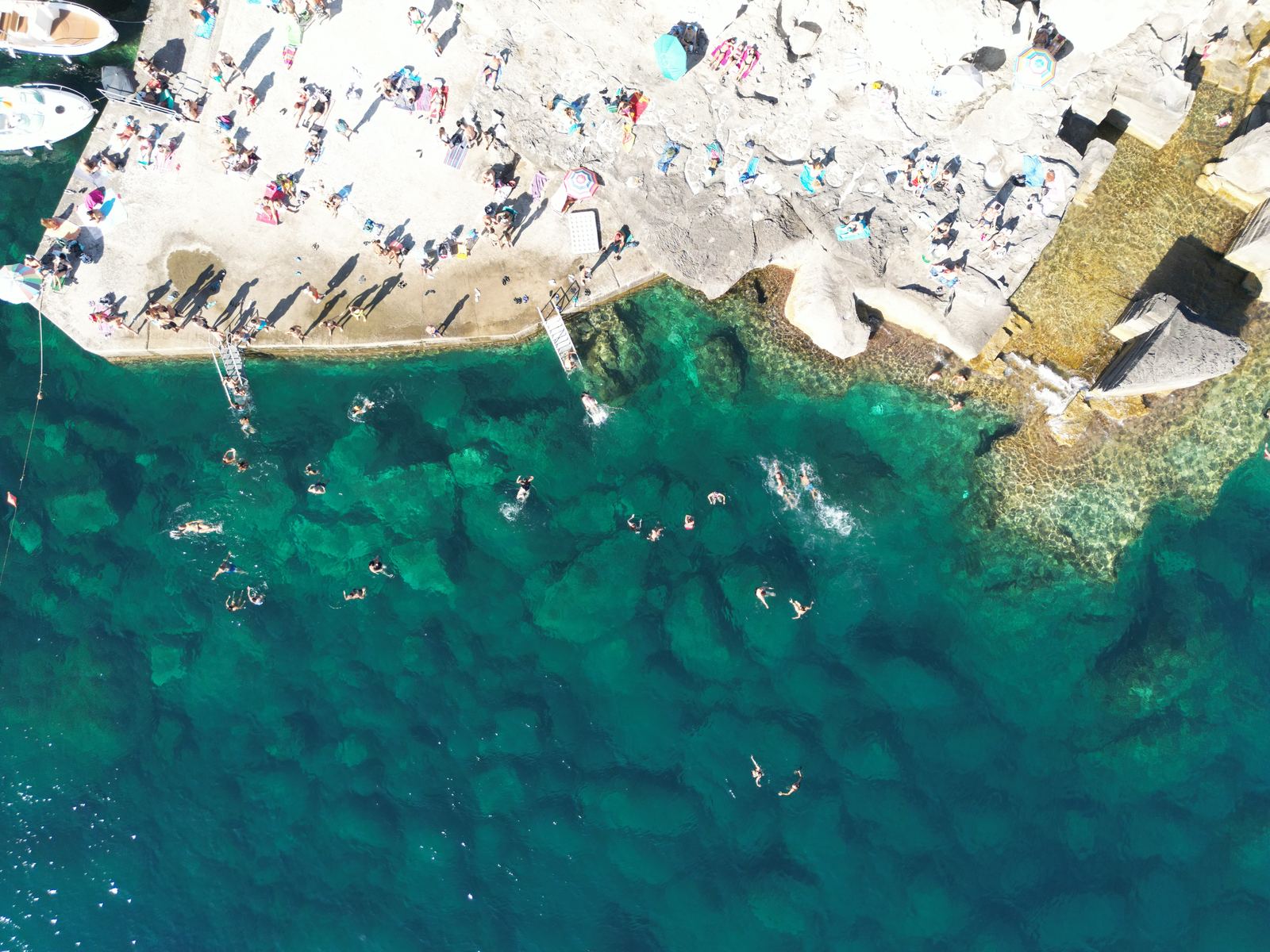 Aerial photograph of Porto Miggiano, Santa Cesarea Terme (LE), Puglia — Flesh Sand by Raffaele Ferrari