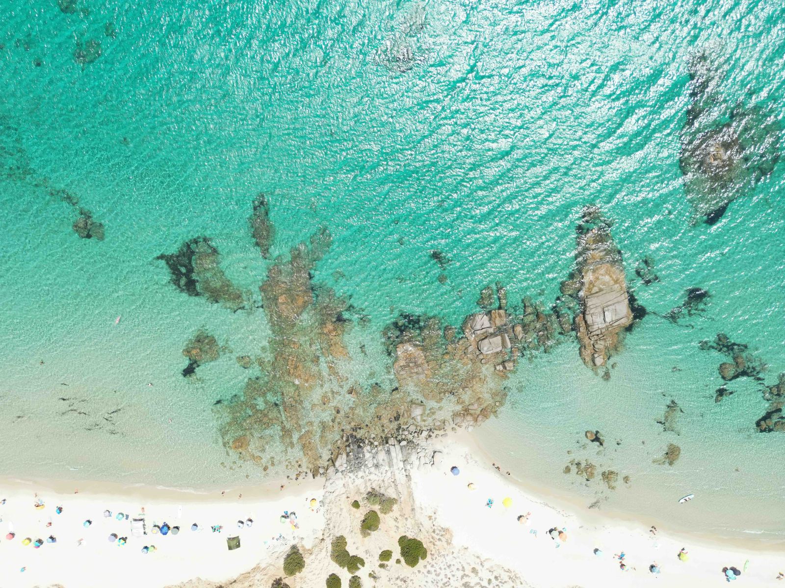 Aerial photograph of Porto Sa Ruxi, Villasimius, Sardegna — Flesh Sand by Raffaele Ferrari