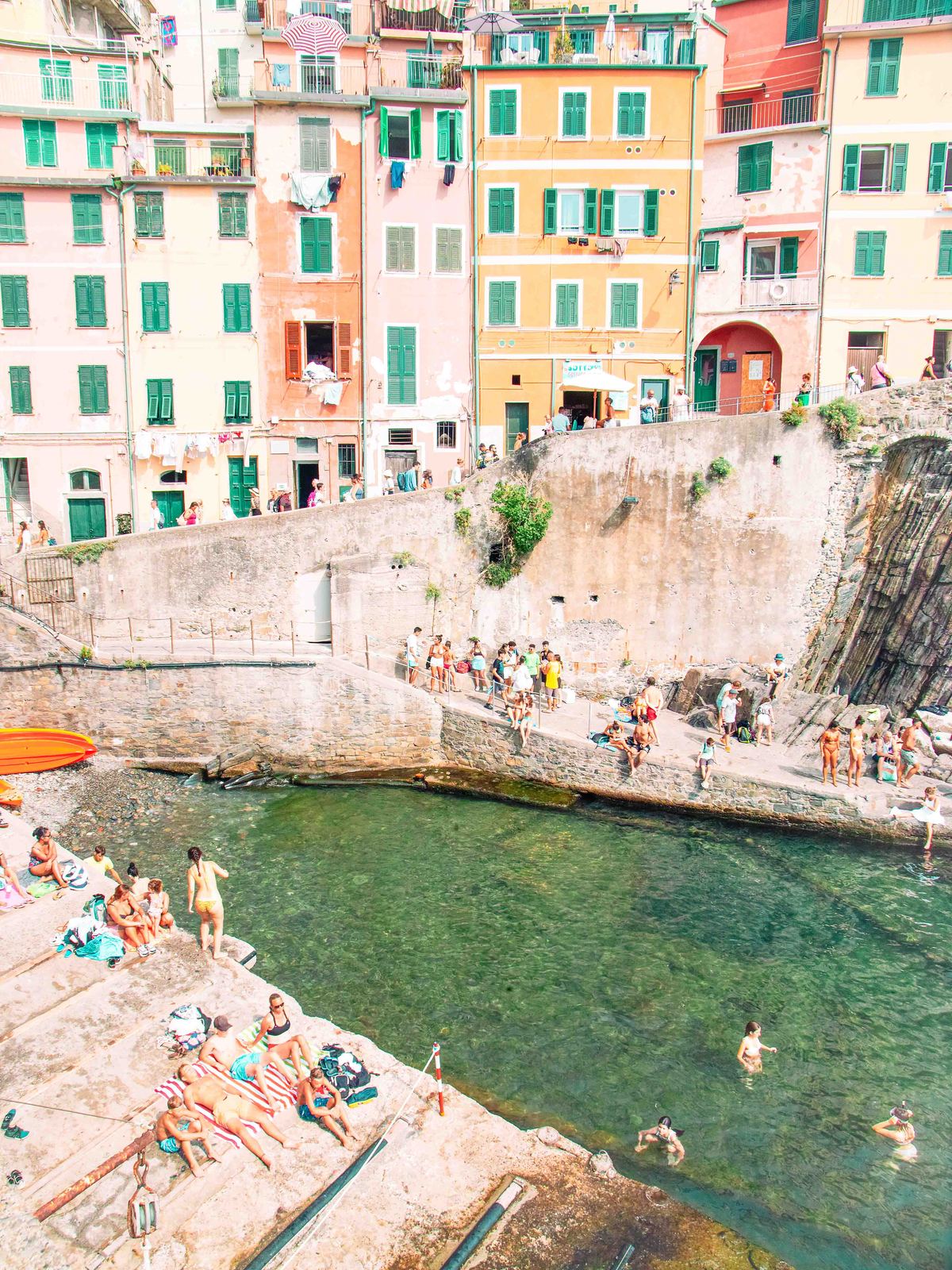 Aerial photograph of Riomaggiore, Riomaggiore (SP), Liguria — Flesh Sand by Raffaele Ferrari