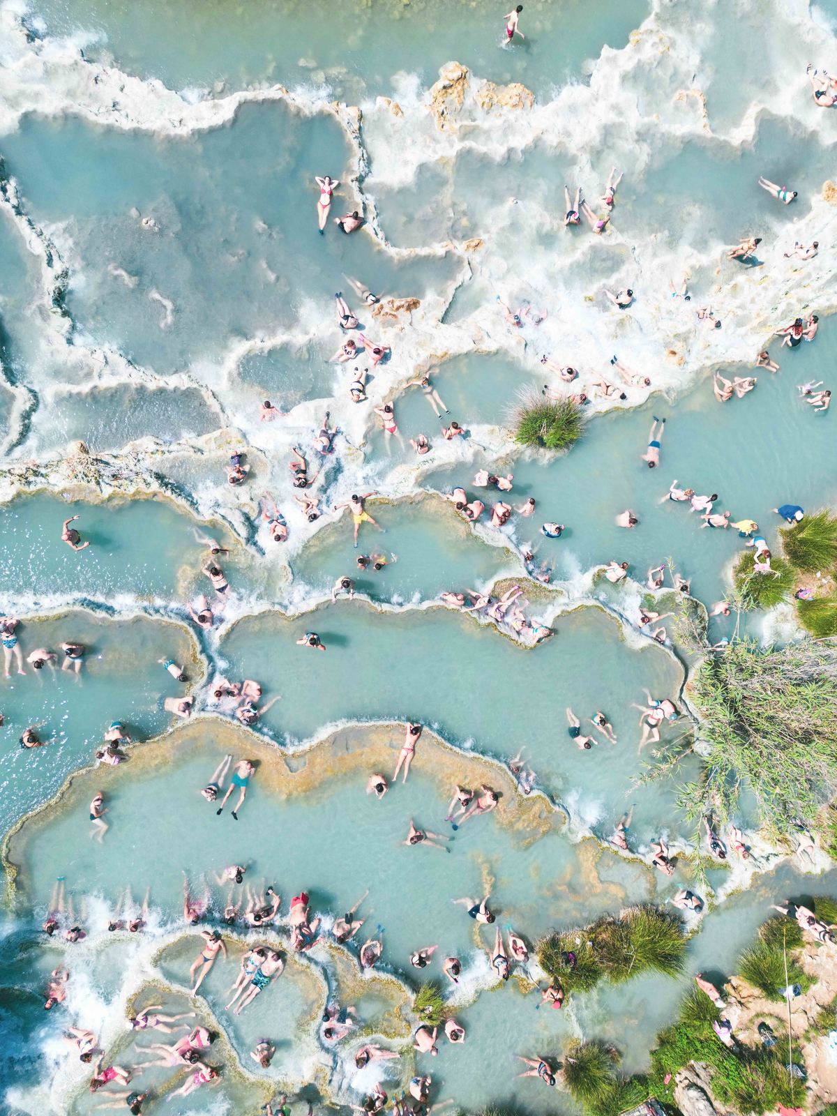 Aerial photograph of Saturnia — Le Cascate, Manciano (GR), Toscana — Flesh Sand by Raffaele Ferrari
