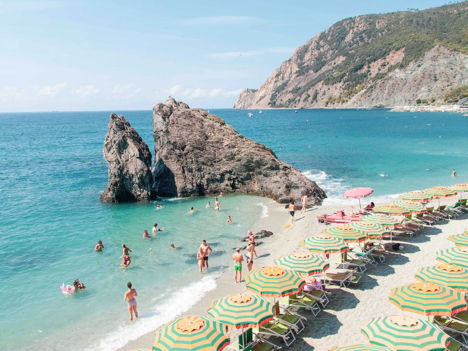 Aerial photograph of Scoglio Monterosso, Monterosso al Mare (SP), Liguria — Flesh Sand by Raffaele Ferrari