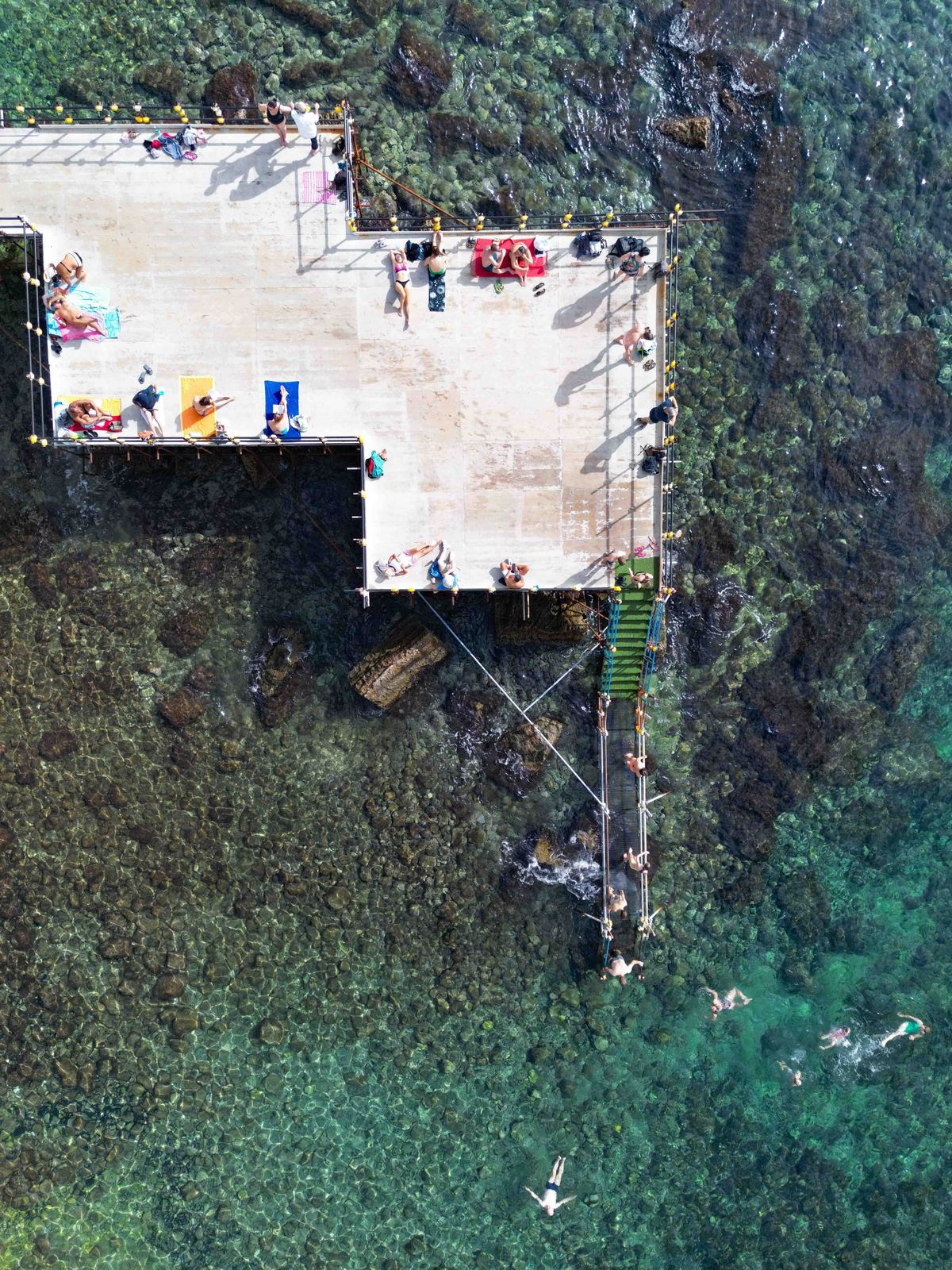 Aerial photograph of Solarium Ortigia (Forte Vigliena), Siracusa, Sicilia — Flesh Sand by Raffaele Ferrari