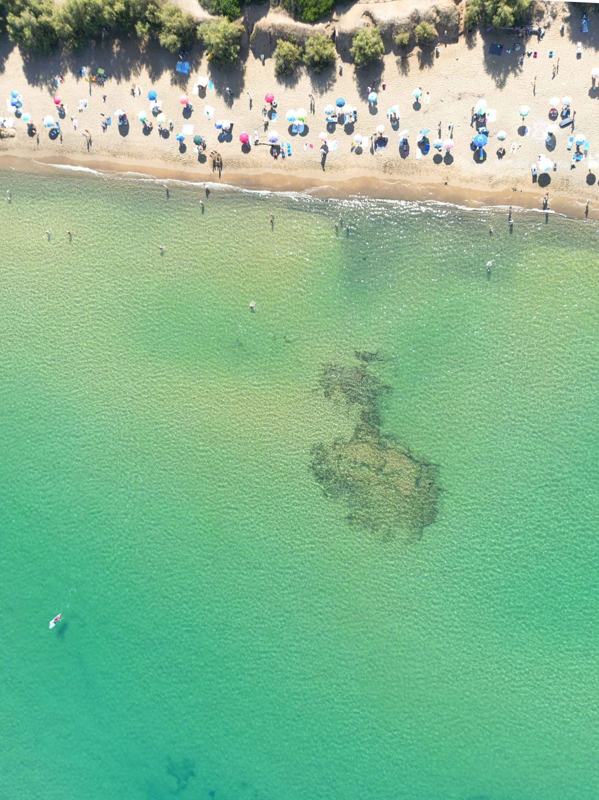Aerial photograph of Spiaggia di Baratti, Piombino (LI), Toscana — Flesh Sand by Raffaele Ferrari