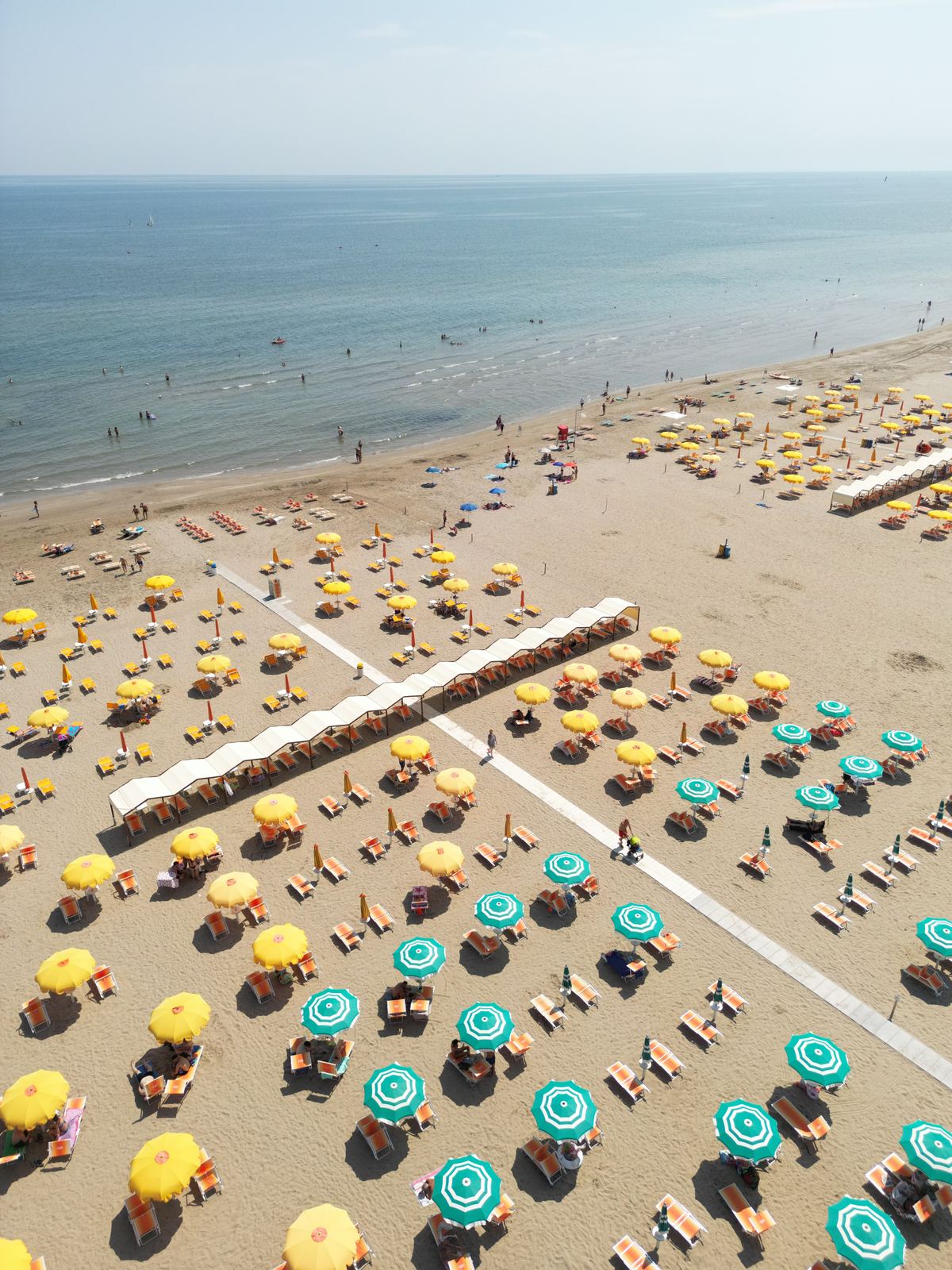 Aerial photograph of Spiaggia di Gabicce Mare, Gabicce Mare (PU), Marche — Flesh Sand by Raffaele Ferrari