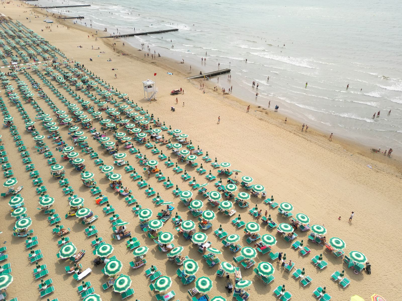 Aerial photograph of Spiaggia di Jesolo, Jesolo (VE), Veneto — Flesh Sand by Raffaele Ferrari