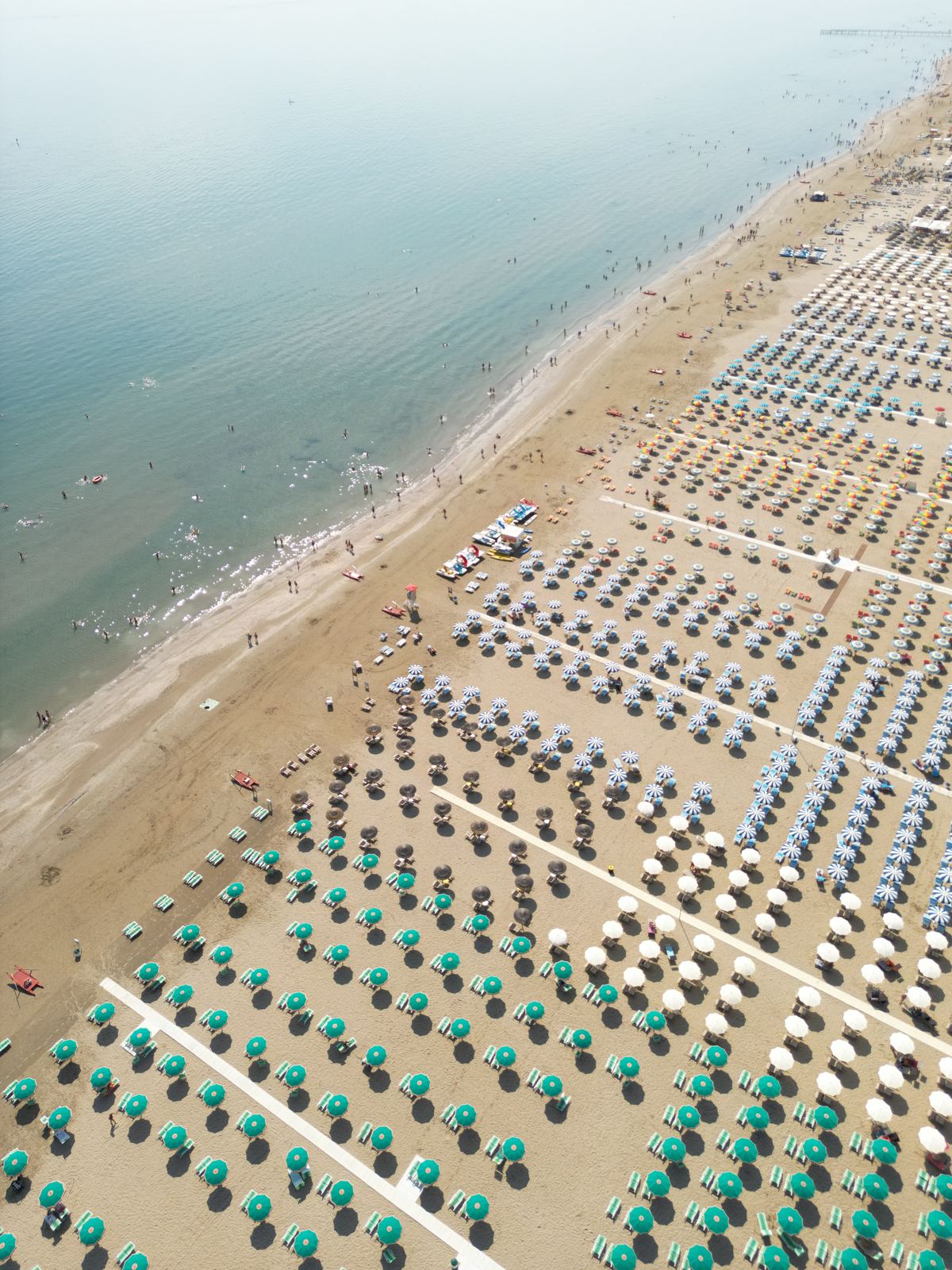 Aerial photograph of Spiaggia di Rimini, Rimini (RN), Emilia-Romagna — Flesh Sand by Raffaele Ferrari