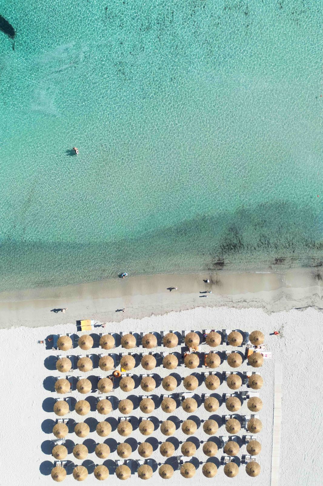 Aerial photograph of Spiaggia La Marinella, Siniscola (NU), Sardegna — Flesh Sand by Raffaele Ferrari